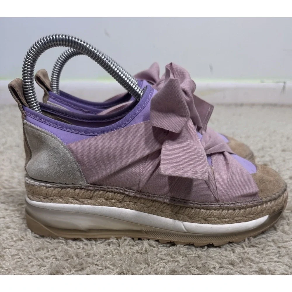 Free People Chapmin Espadrille Sneakers Lavender Suede EU 37 US 6.5-7 Ballerina